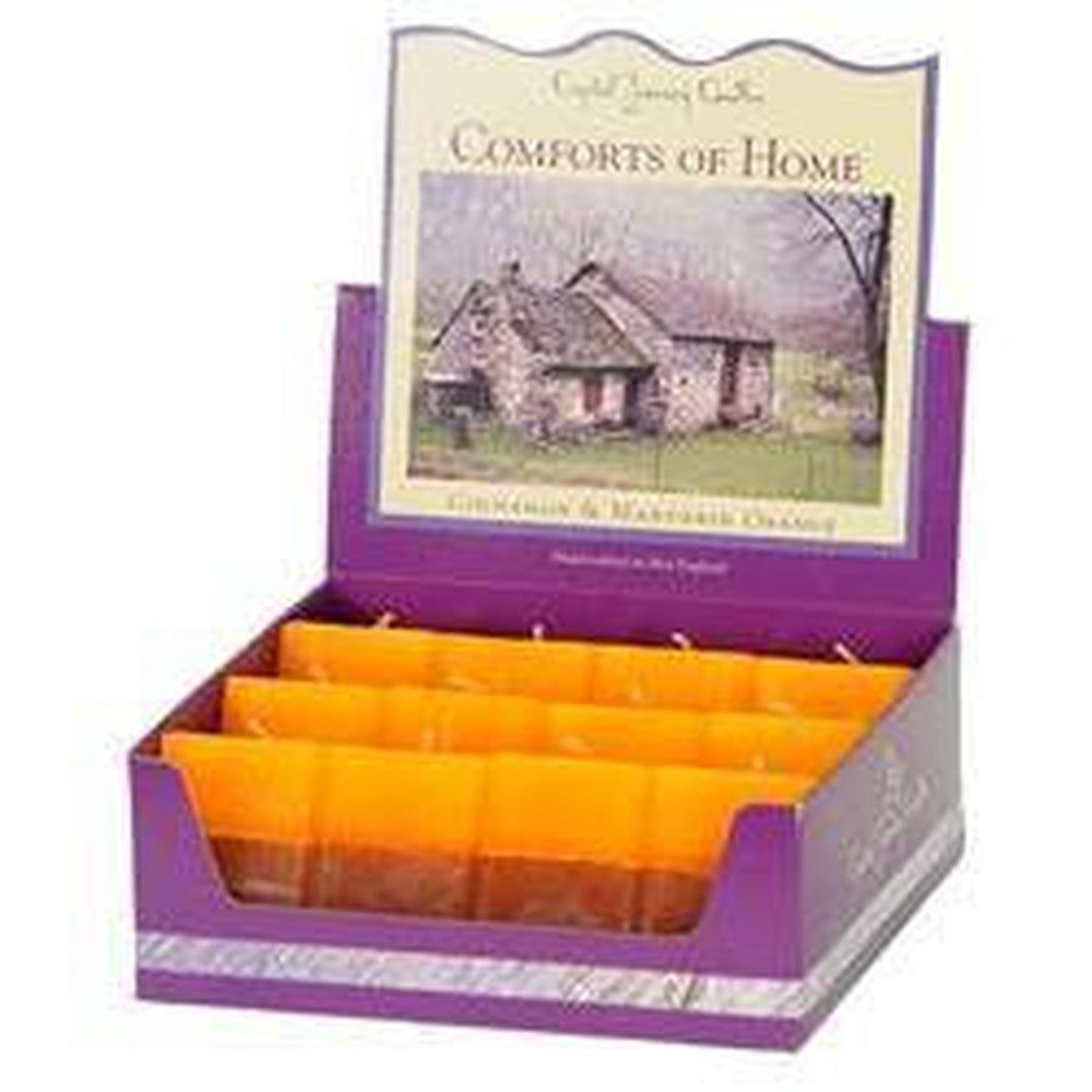 Aromatherapy Scented Square Votives - Comforts of Home - Cinnamon &amp; Mandarin (Box of 12), SKU CJ-E0…