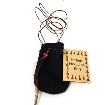 3&quot; Medicine Dream Bag - Black, SKU Med-Bag-BLACK, UPC 6016207687627