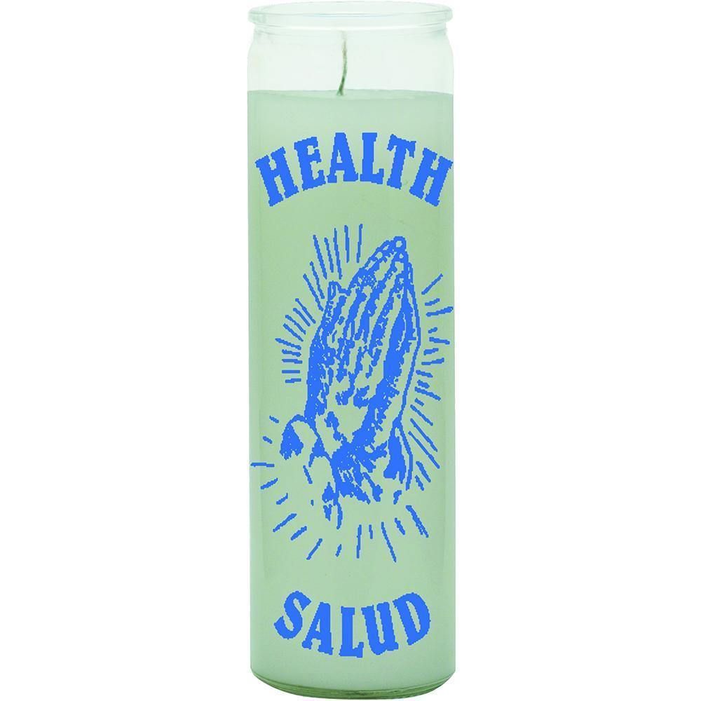 7 Day Glass Candle Health - White, SKU WP-575-336, UPC 6016210912938