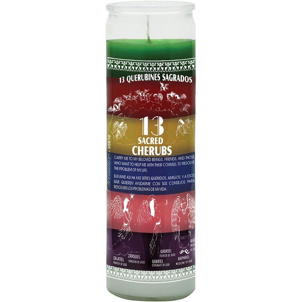 7 Day Glass Candle 7 Color - 7 Angels, SKU WP-578-861, UPC 6016218495495