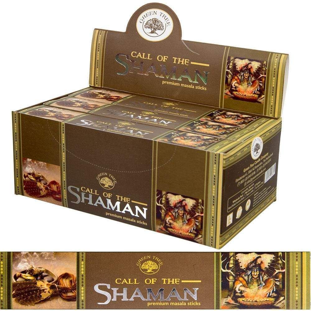 Green Tree Incense 15 gram - Call of the Shaman (Pack of 12), SKU KH-72653, UPC 6016223275228