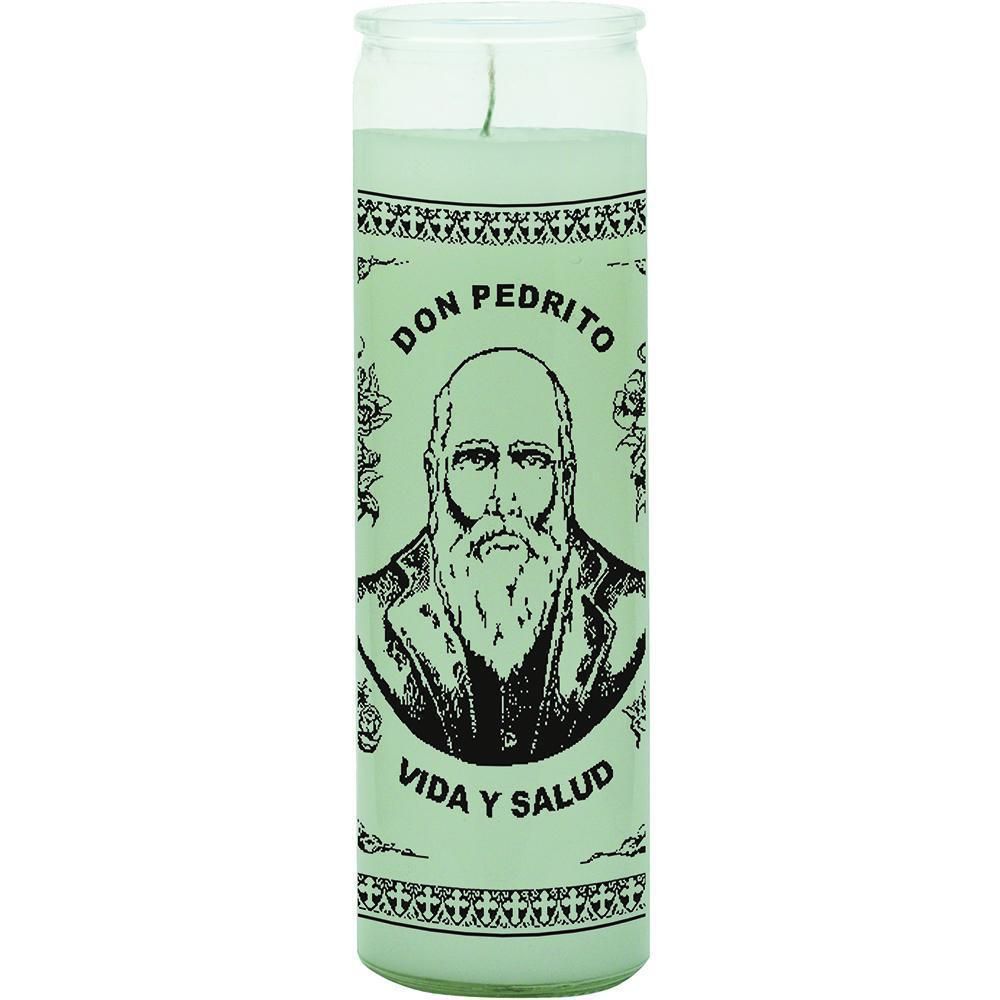 7 Day Glass Candle Don Pedrito - White, SKU WP-575-203, UPC 6016213293201