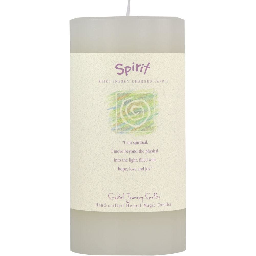 Reiki Charged Herbal 3&quot; x 6&quot; Pillar Candle - Spirit, SKU KH-84524, UPC 6016225326300