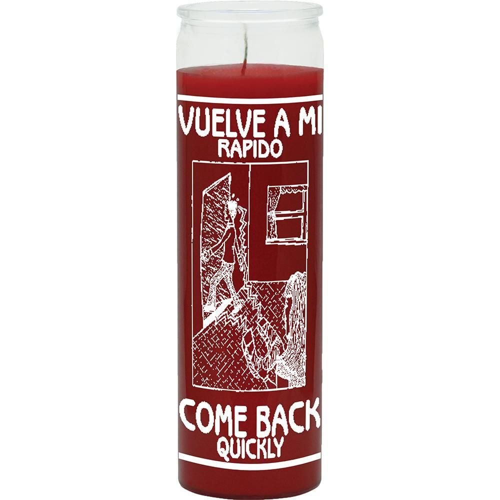 7 Day Glass Candle Come Back Quickly - Red, SKU WP-575-964, UPC 6016202432475