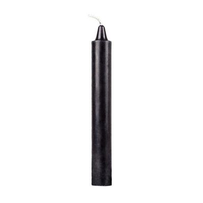 6&quot; Black Taper Candle, SKU RM-4001, UPC 6016225058034