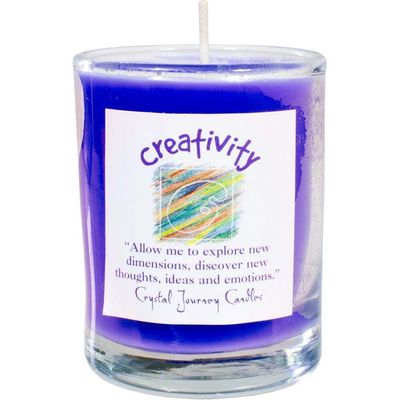 Reiki Charged Soy Herbal Filled Votive Candle - Creativity, SKU KH-39232, UPC 6016226936966
