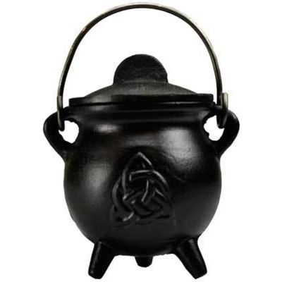 3&quot; Triquetra Cast Iron Cauldron with Lid, SKU BR83, UPC 6016200271274