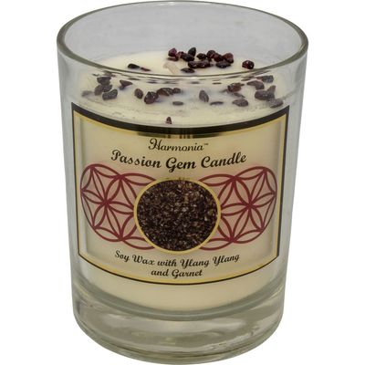 9 oz Harmonia Soy Gem Candle - Passion - Garnet, SKU KH-39270, UPC 6016200280276