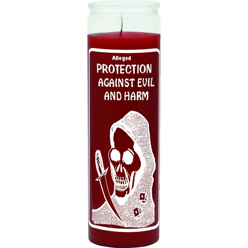 7 Day Glass Candle Protection Against Evil - Red, SKU WP-575-701, UPC 6016053328309