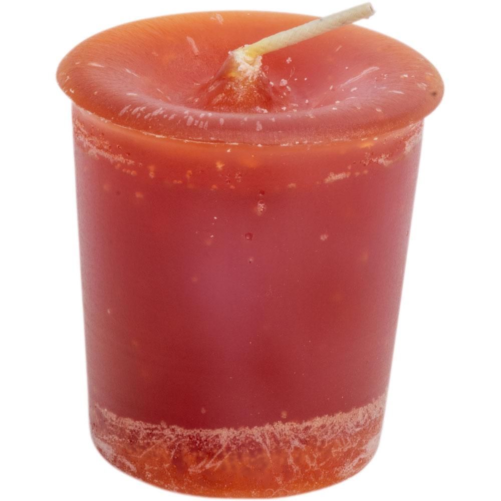 House Warming Herbal Reiki Charged Votive Candle - Red Brown, SKU KH-81525-D18, UPC 6016239480425