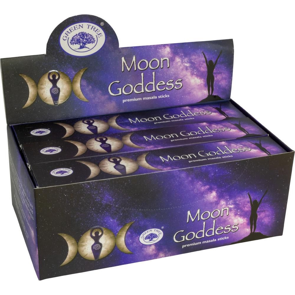 Green Tree Incense 15 gram - Moon Goddess (Pack of 12), SKU KH-73062, UPC 6016202039070