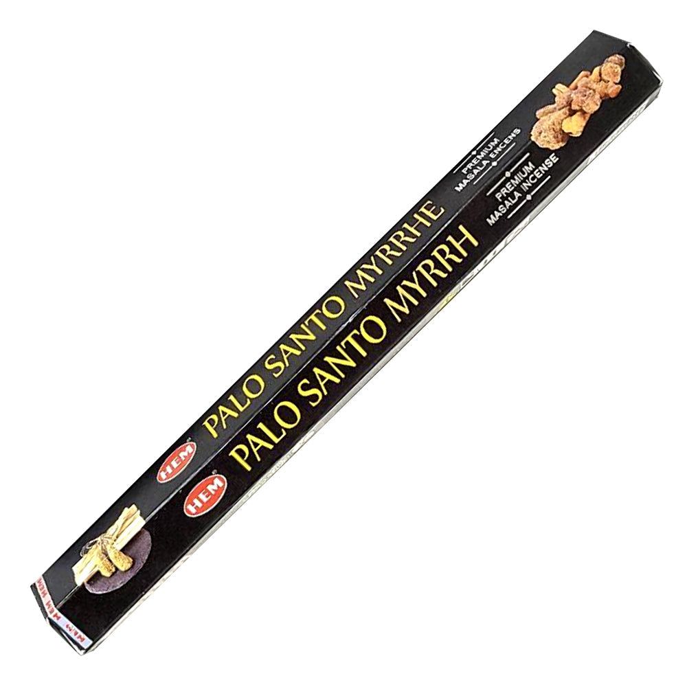 Premium Masala HEM Incense Sticks 15 grams - Palo Santo &amp; Myrrh, SKU B03-143-PSMY20, UPC 7003173755…