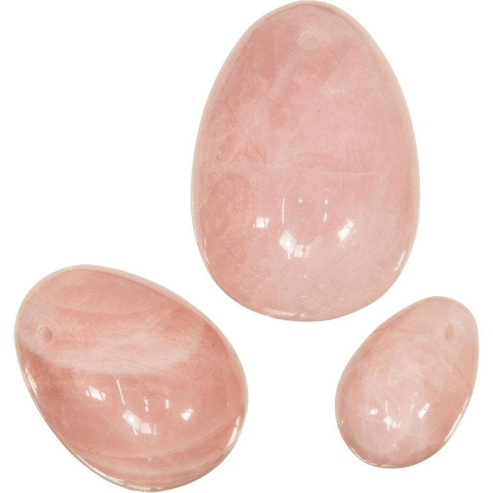 Yoni Eggs - Rose Quartz (Set 3), SKU KH-65013, UPC 6016224539589