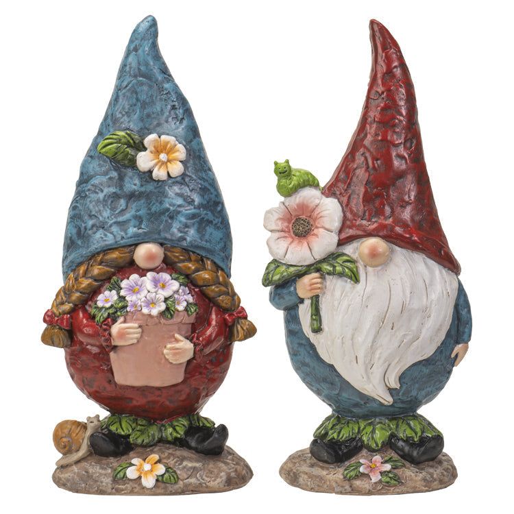11&quot; Gnome Statue - Garden Couple (Set of 2), SKU PG-14772, UPC 700317036418