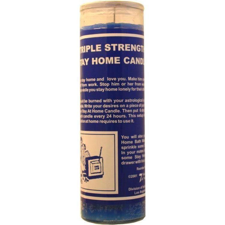 7 Day Glass Dressed Candle - Stay at Home Triple Strength - Blue, SKU WP-0062-890, UPC 6016215364374