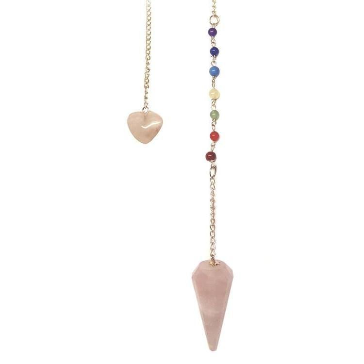 Premium Rose Quartz Chakra Pendulum by Lo Scarabeo, SKU LW850, UPC 6016205852881