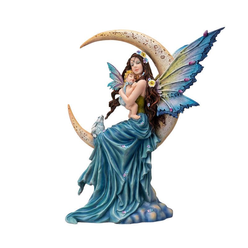 11.4&quot; Moon Fairy Holding Daughter Statue, SKU PG-15554, UPC 700317312925