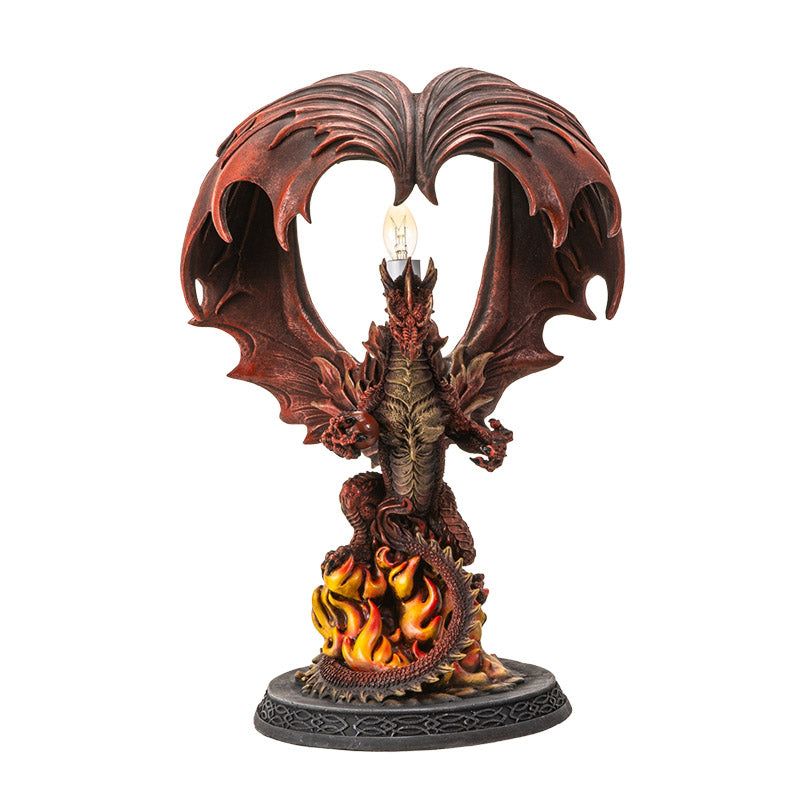 15.25&quot; Fire Dragon Table Lamp, SKU PG-15683, UPC 700317373858