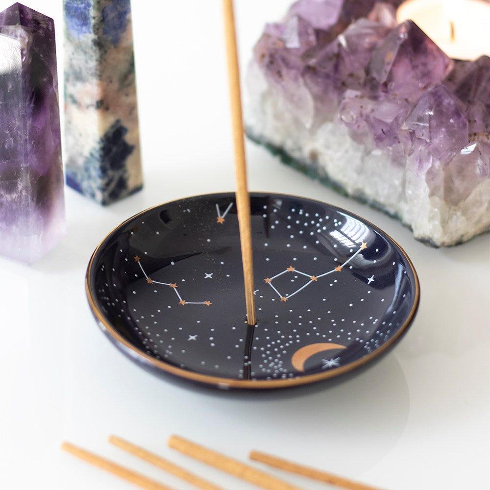 3.5&quot; Ceramic Incense Stick Holder - Constellation, SKU PG-15003, UPC 700317071075