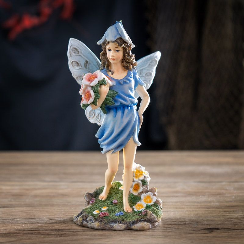 6.8&quot; Fairyland Fairy with Flowers Statue, SKU PG-15624, UPC 700317371823