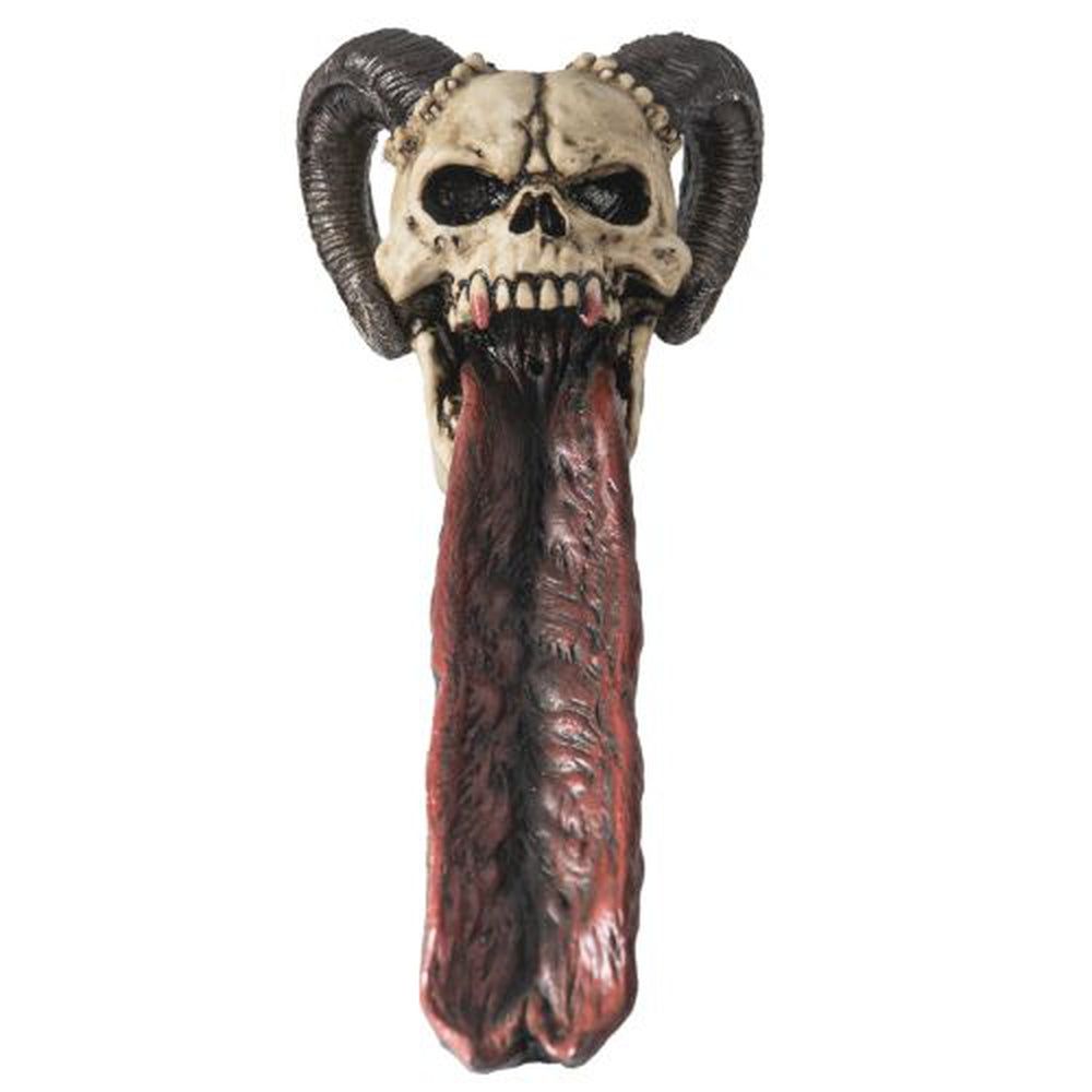 10.5&quot; Horned Ram Skull Stick Incense Burner, SKU PG-13998, UPC 700317049807