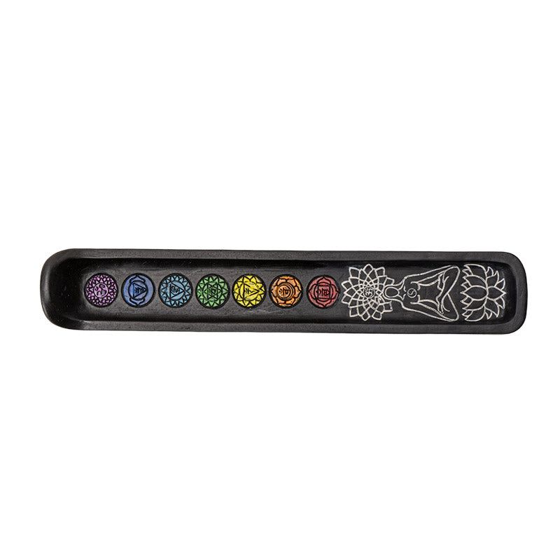 10.25&quot; Seven Chakra Stick Incense Burner, SKU PG-15607, UPC 700317359852