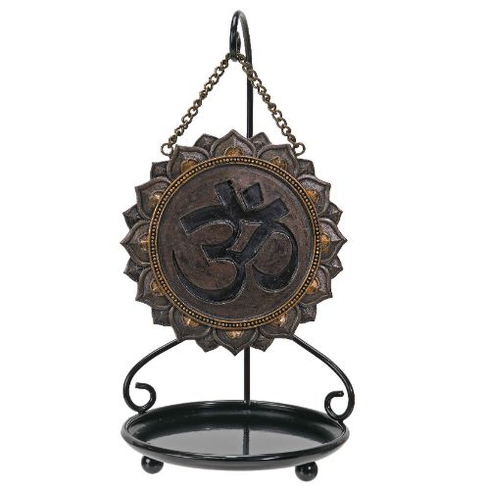 10.5&quot; Hanging Ohm Backflow Incense Burner, SKU PG-13955, UPC 700317041931