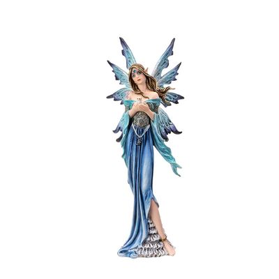 11.2&quot; Blue Fairy Holding Chick Statue, SKU PG-15556, UPC 700317312949