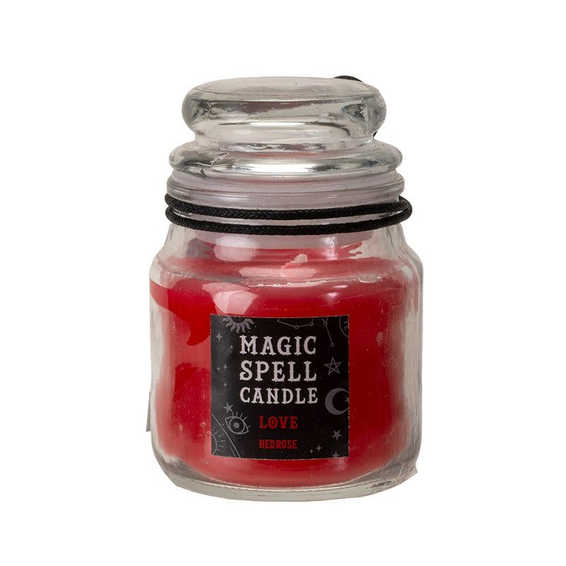 Mini Spell Glass Jar Candle - Love (Red Rose)