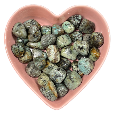 African Turquoise Tumbled Stone Natural Gemstone - One Stone