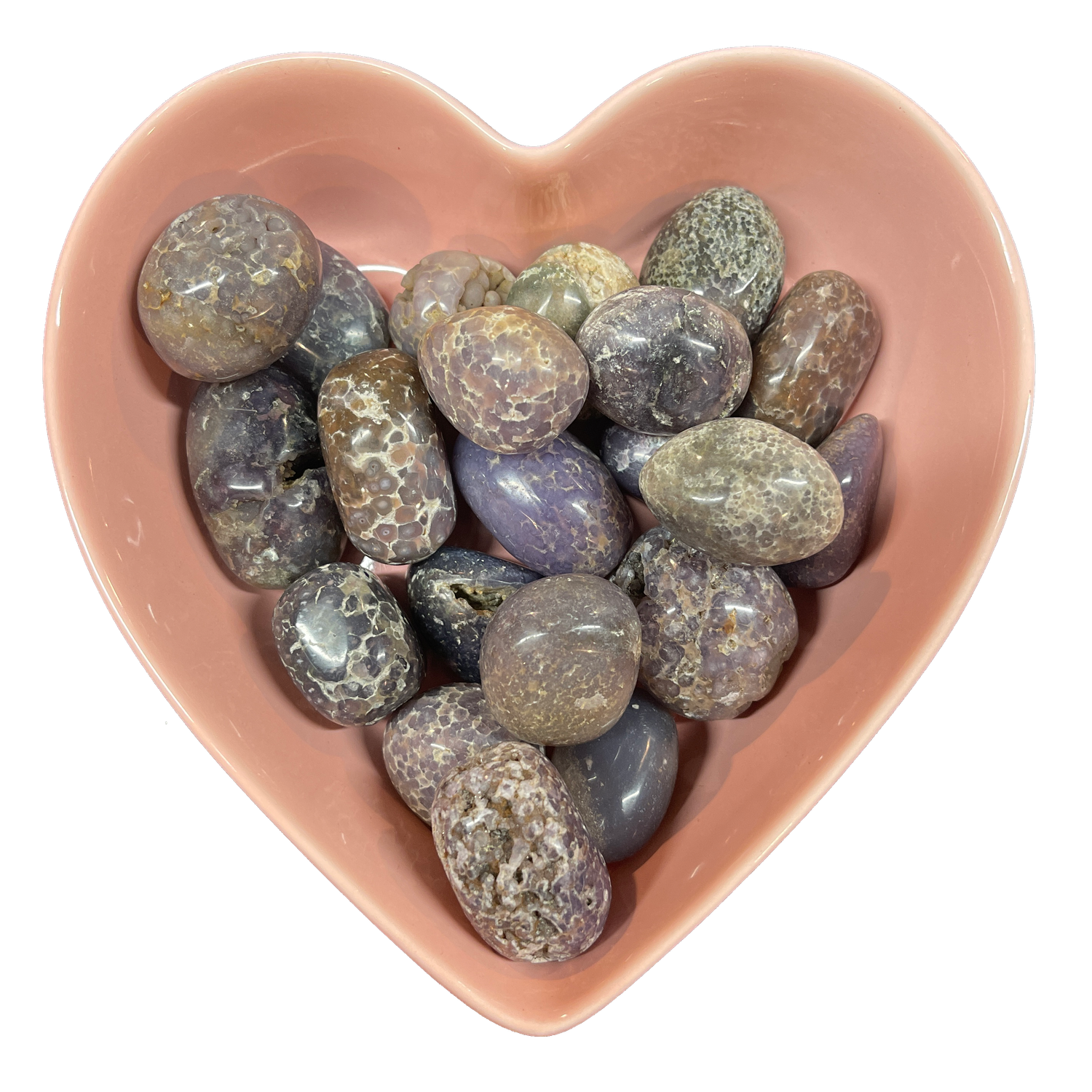 Grape Agate Tumbled Stone Natural Gemstone - One Stone