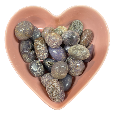 Grape Agate Tumbled Stone Natural Gemstone - One Stone