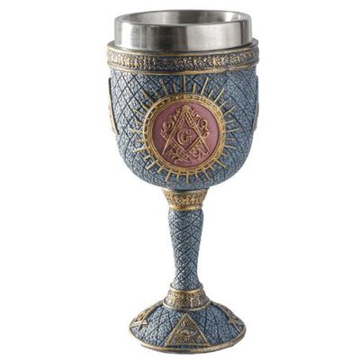 7&quot; Resin &amp; Stainless Steel Chalice / Goblet - Masonic