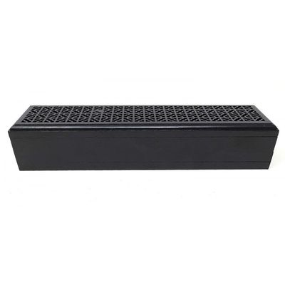10&quot; Black Wood Incense Box Burner with Storage