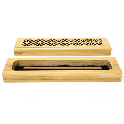 6&quot; Wood Incense Box Burner - Natural