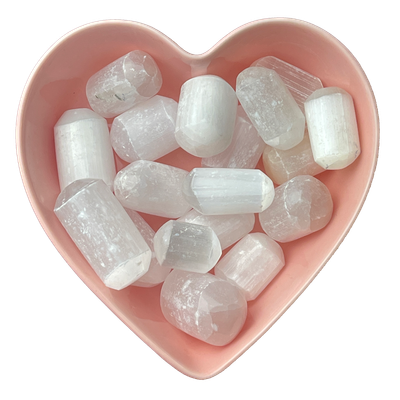 Selenite Tumbled Stone Natural Gemstone - One Stone