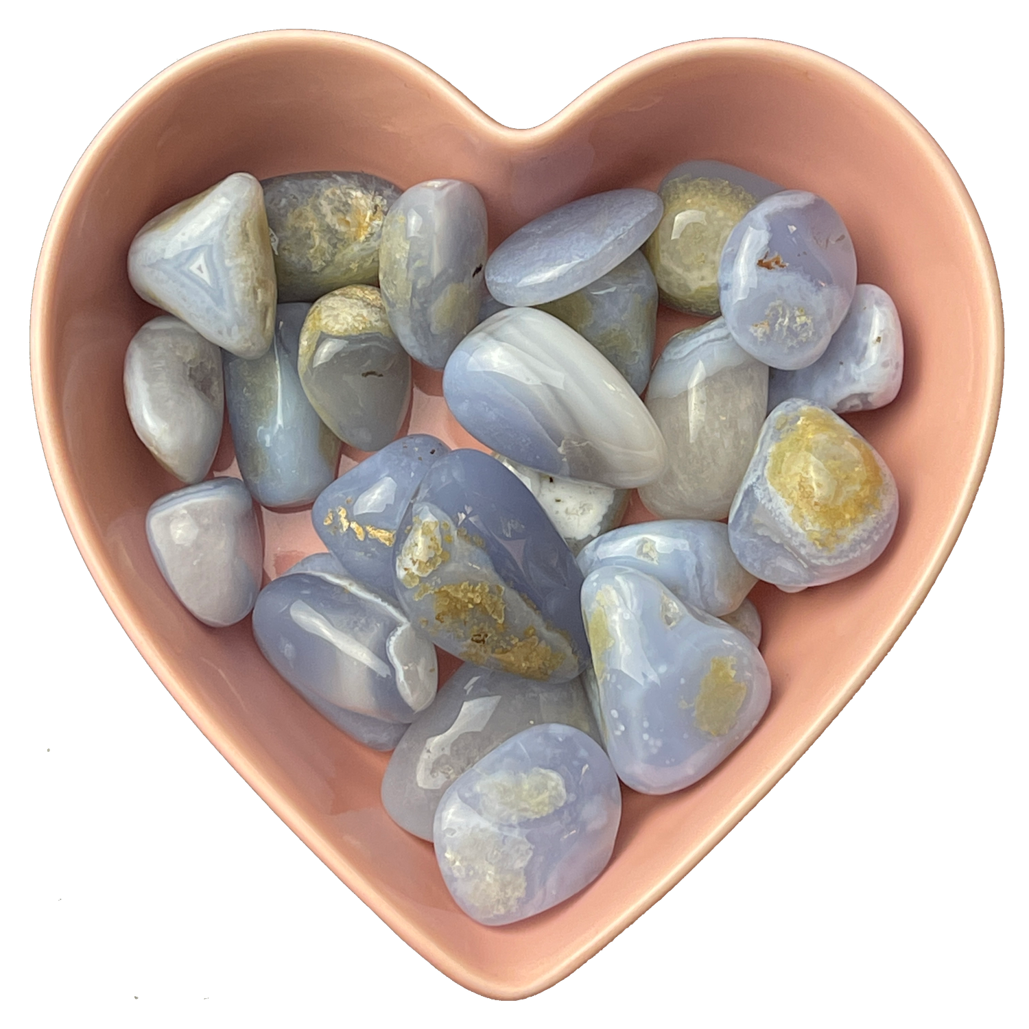 Blue Lace Agate Tumbled Stone Natural Gemstone - One Stone