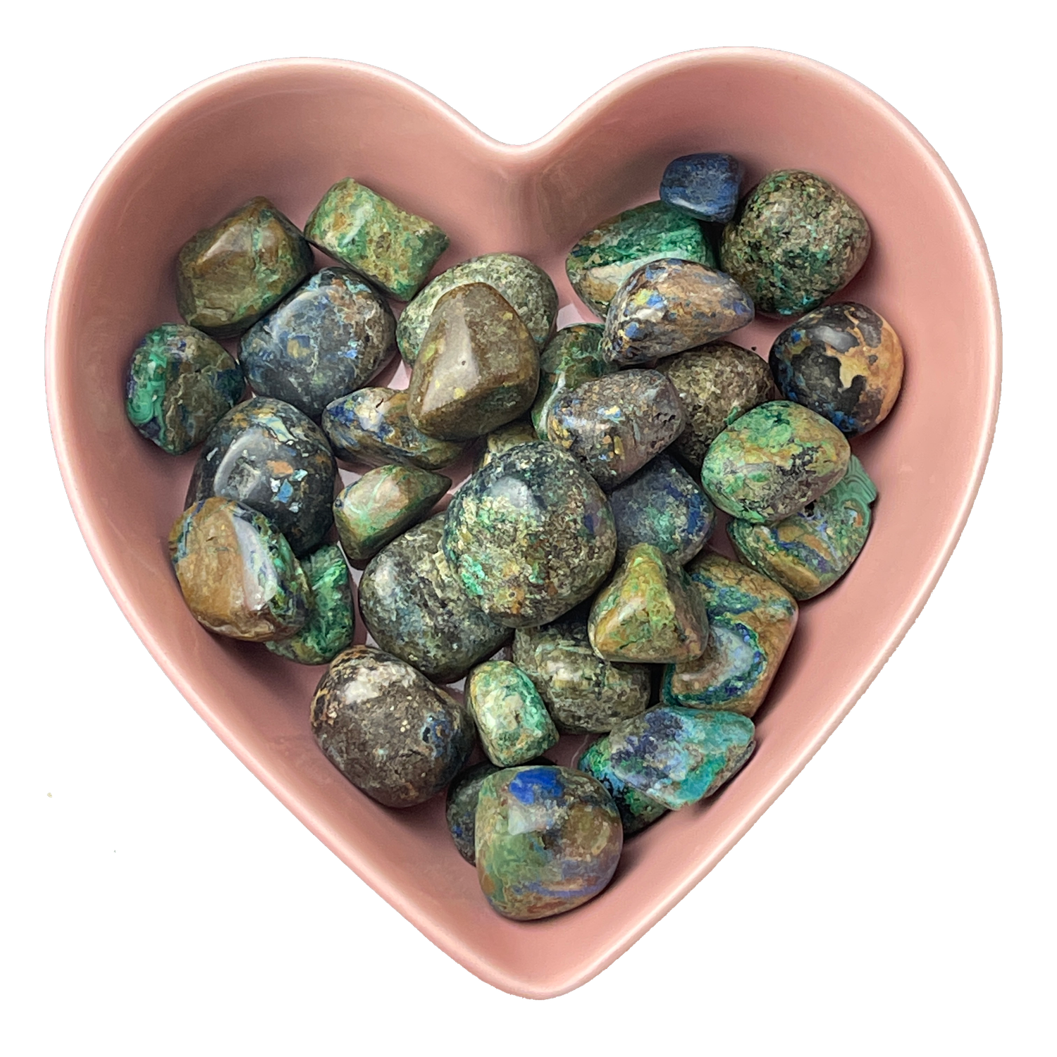 Azurite Malachite Tumbled Stone Natural Gemstone - One Stone