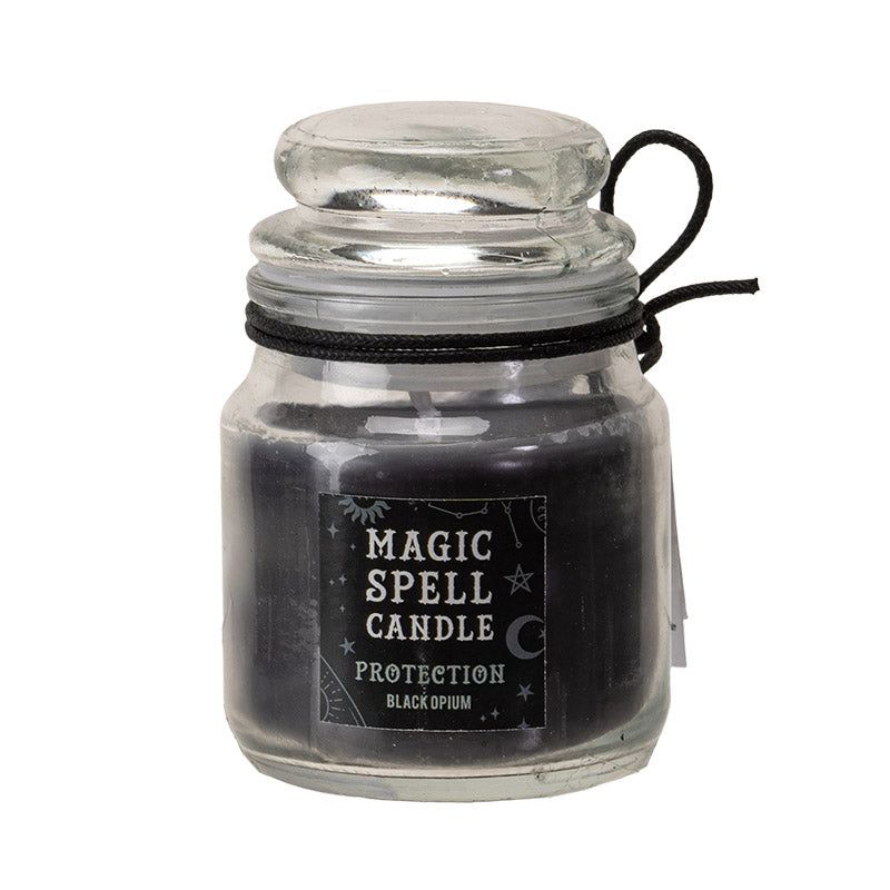 Mini Spell Glass Jar Candle - Protection (Black Opium)