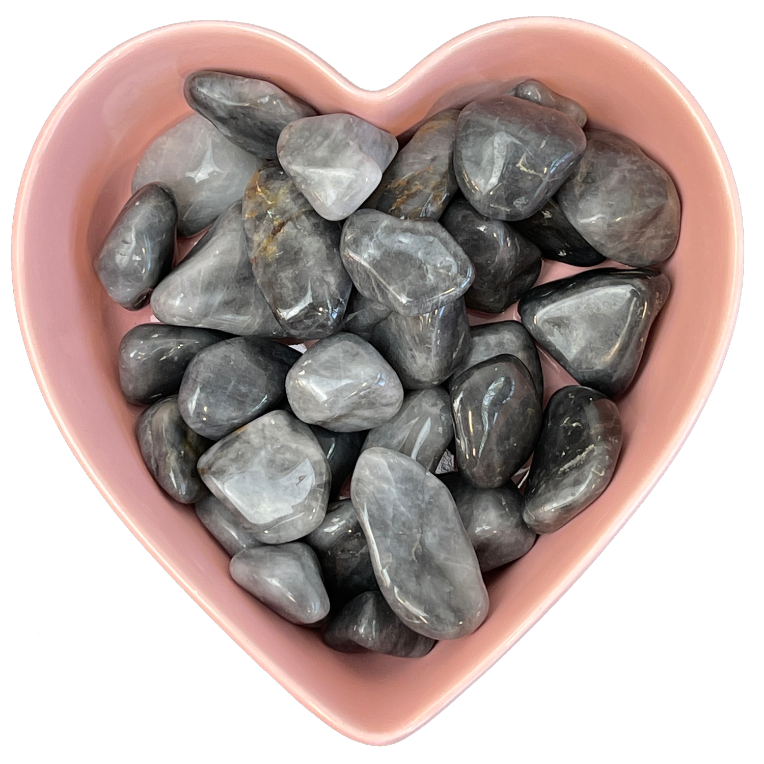 Grey Quartz Tumbled Stone Natural Gemstone - One Stone