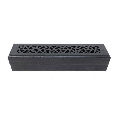 6&quot; Wood Incense Box Burner - Black