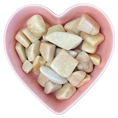 Peach Moonstone Tumbled Stone Natural Gemstone - One Stone