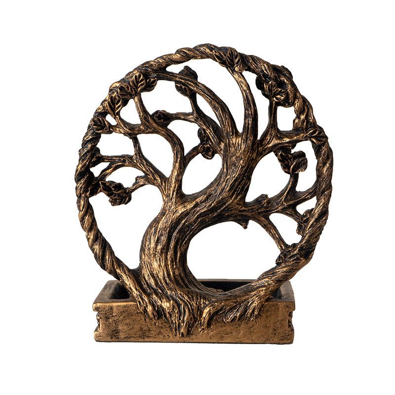 6.5&quot; Polyresin Backflow Incense Burner - Celtic Tree