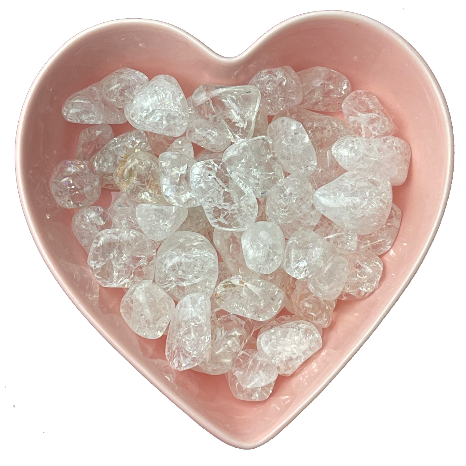 Cracked Quartz Tumbled Stone Natural Gemstone - One Stone
