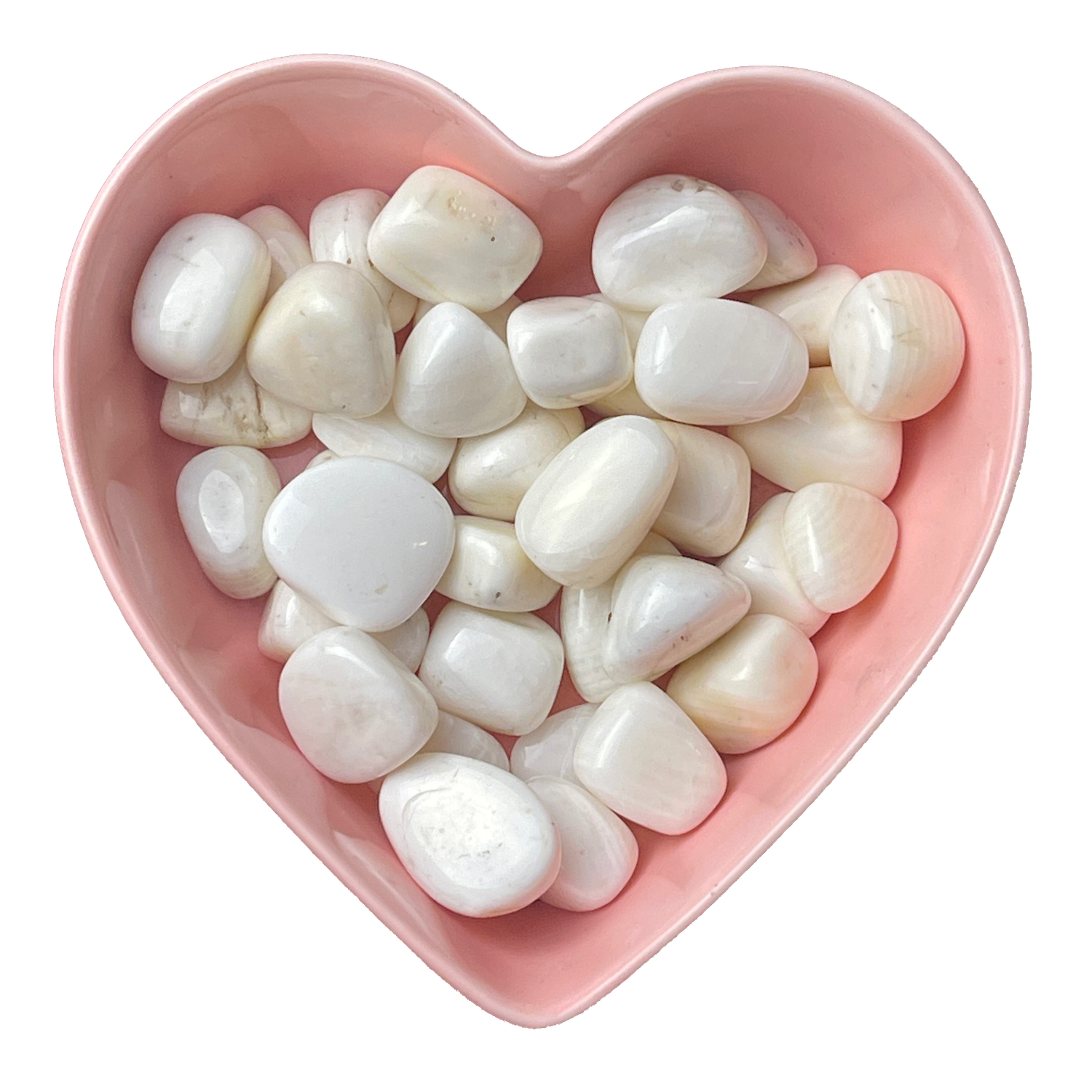 White Striped Calcite Tumbled Stone Natural Gemstone - One Stone