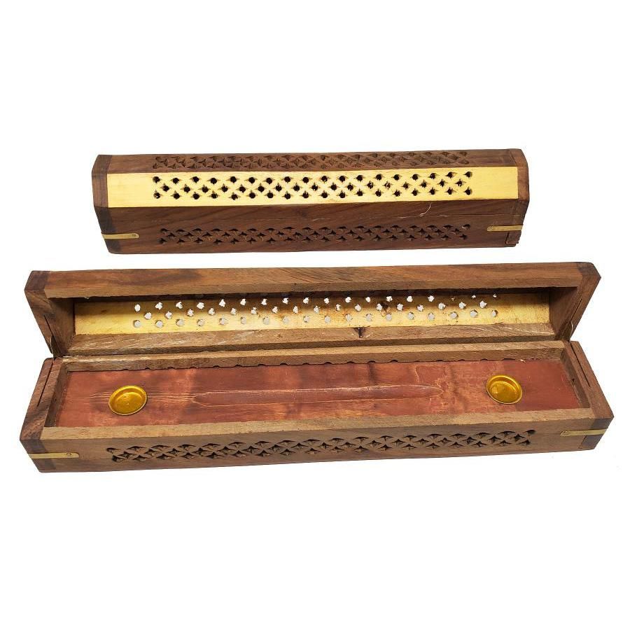 12&quot; Wood Incense Box Burner - Combo Two Tone