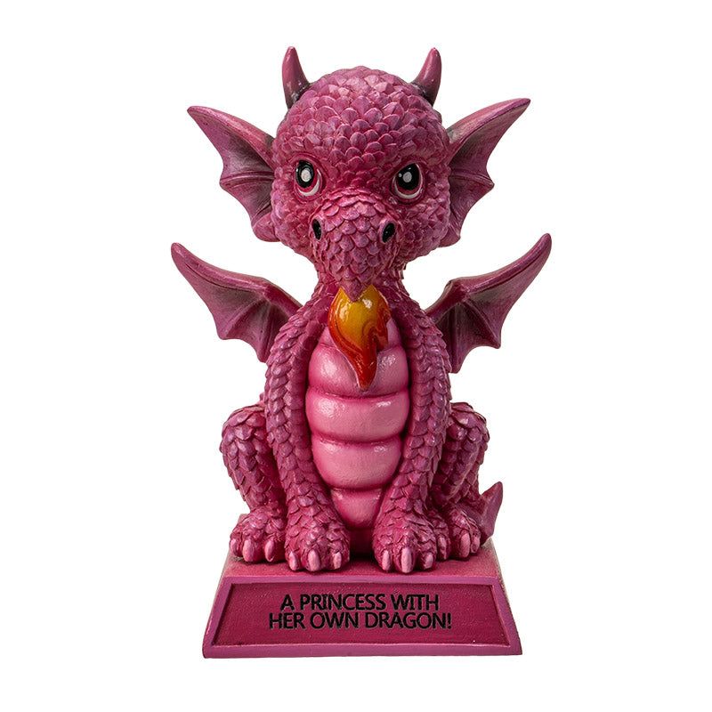 5.7&quot; I Love Dragons Statue - A Princess With Her Own Dragon