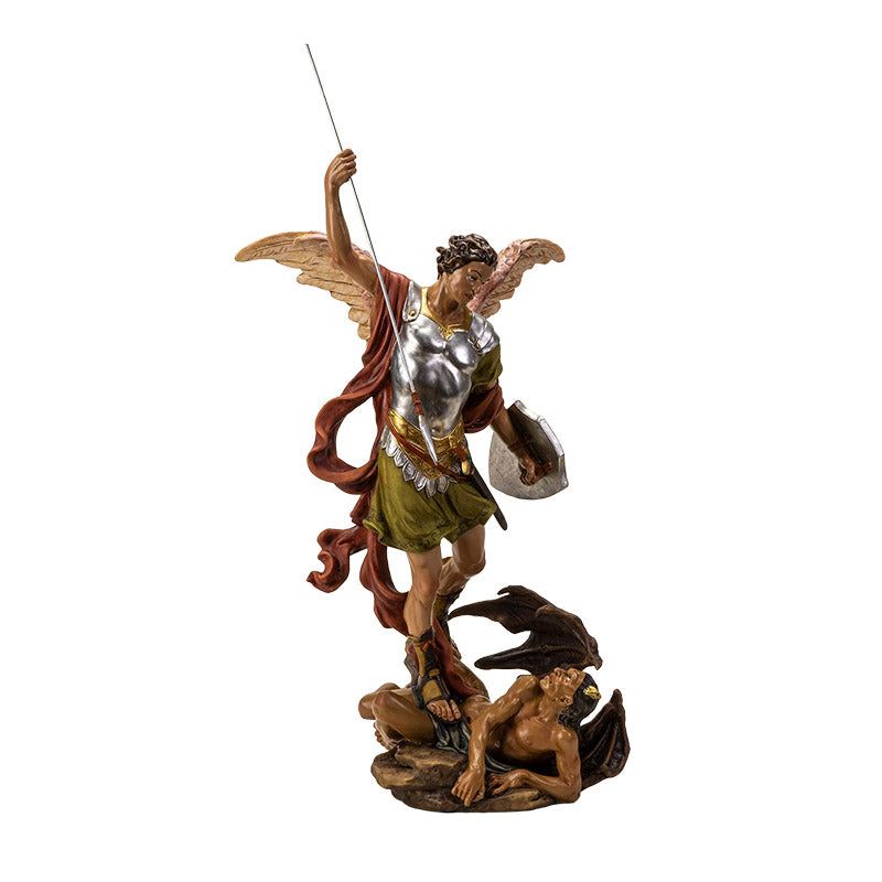 19.7&quot; St. Michael Spearing the Devil Statue