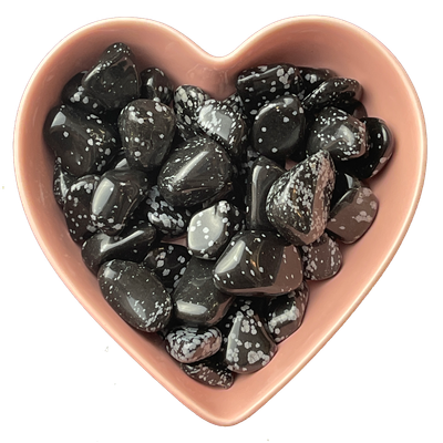 Snowflake Obsidian Tumbled Stone Natural Gemstone - One Stone