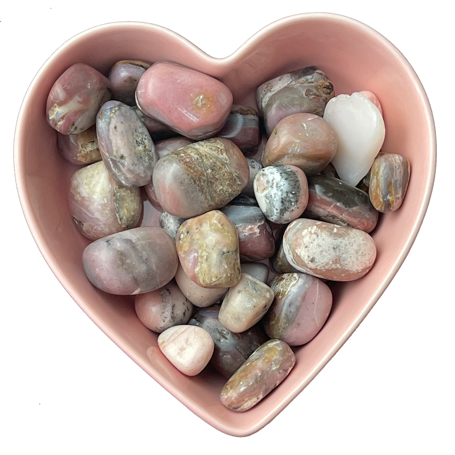 Pink Opal Tumbled Stone Natural Gemstone - One Stone